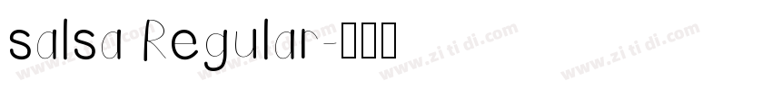 salsa Regular字体转换